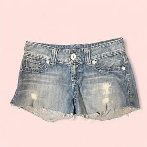 G by Guess Y2K Blue Jean Shorts Distressed